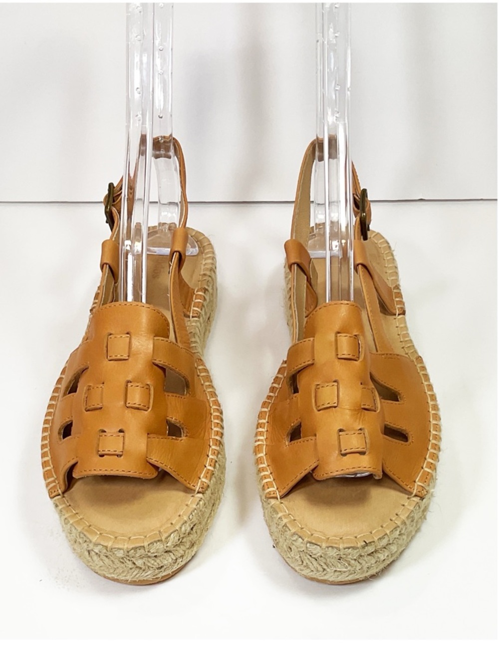 Soludos Sanibel Leather Fisherman Espadrille Sandals - Tan - Picture 3 of 9